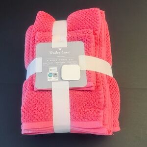 6pc TRULY LOU 100% Cotton Bath Towel Set - SnapDragon - Pink